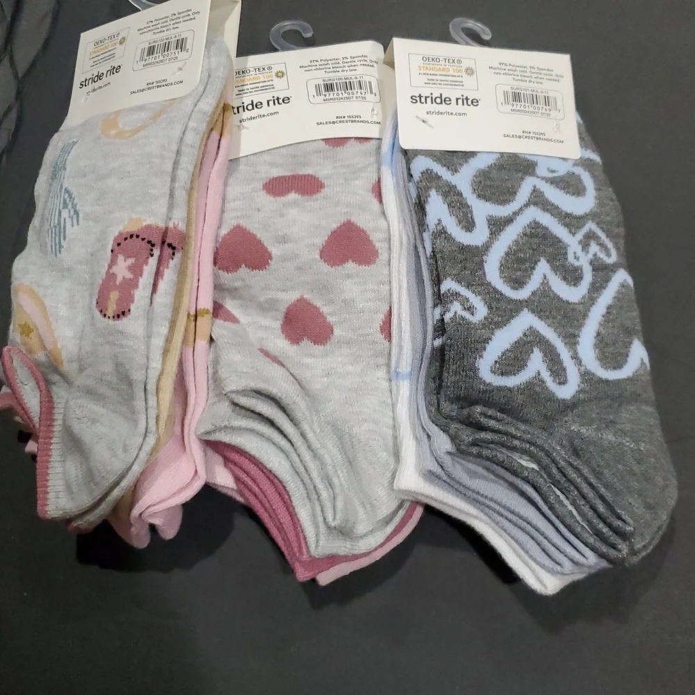 Surprize‎ by Stride rite 9pairs of little girls socks in assorted styles new